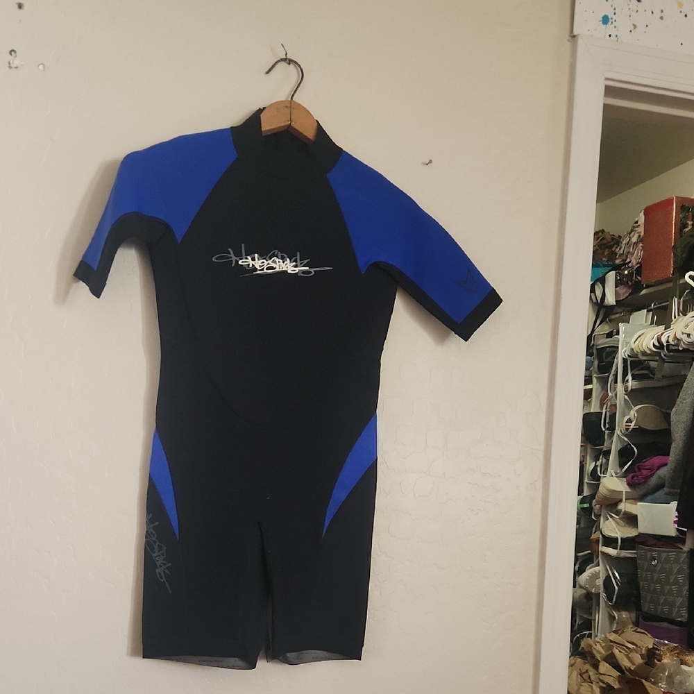 O'Neill Junior 14 Rashguard - Black and Royal Blue